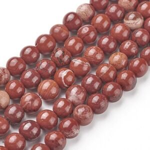 6-6.5MM Red Jasper Beads-ONE Gemstone Bead Strand-Jewelry Making Supplies Crafts
